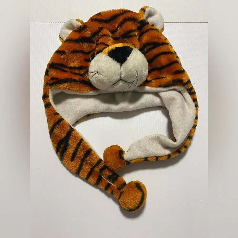Super Z Outlet Tiger Plush Animal Winter Ski Hat Beanie Aviator Style Winter